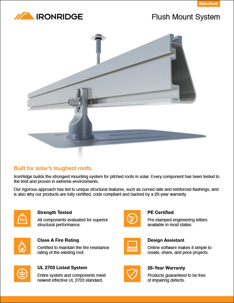 Ironridge flat roof mount 2025