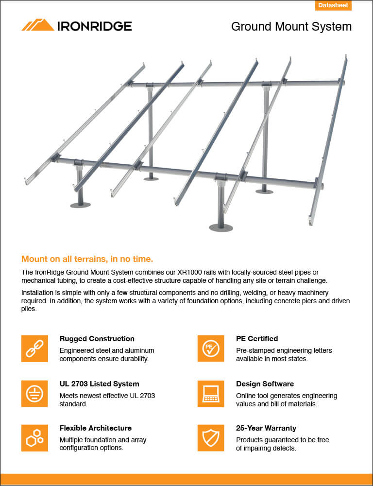 Ground Mount Data Sheet