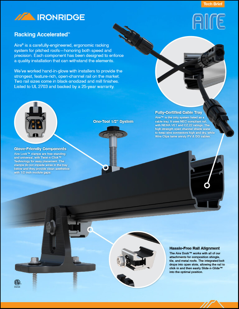 Aire Racking System - Tech Brief