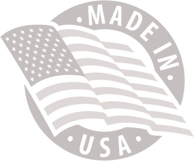 Made in USA Seal with an American Flag