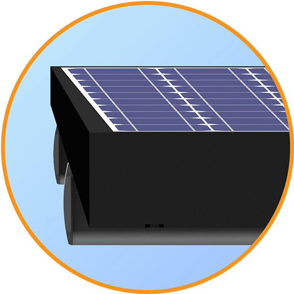Solar array with hidden end clamps