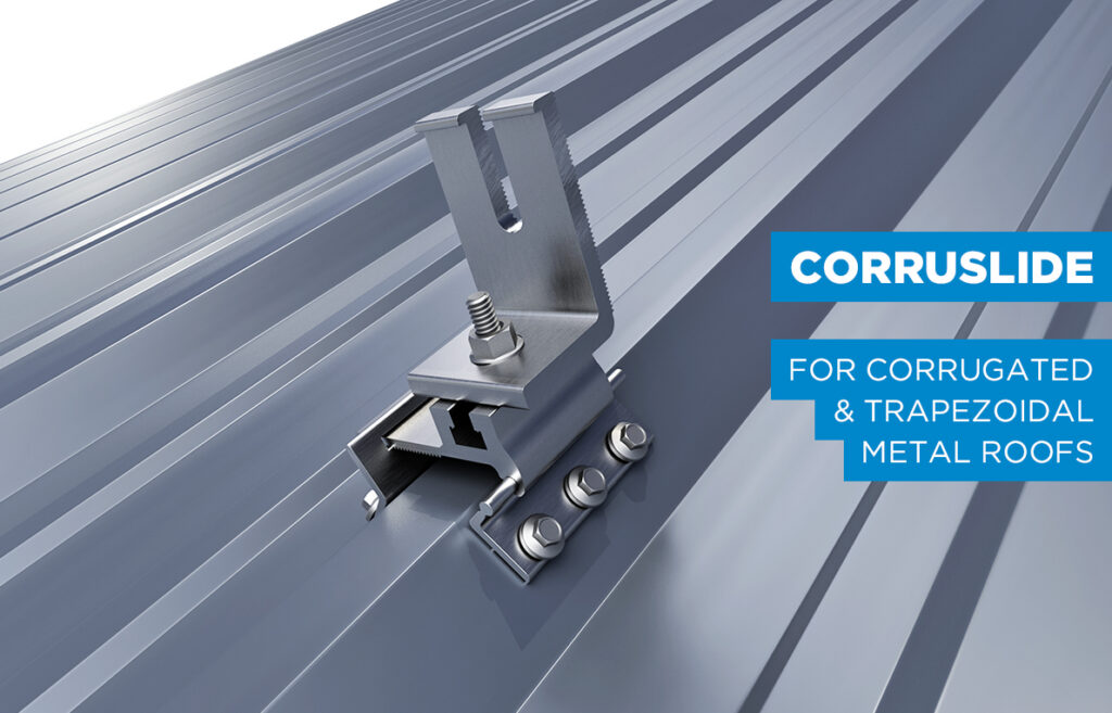 CorruSlide shown on a trapezoidal metal roof