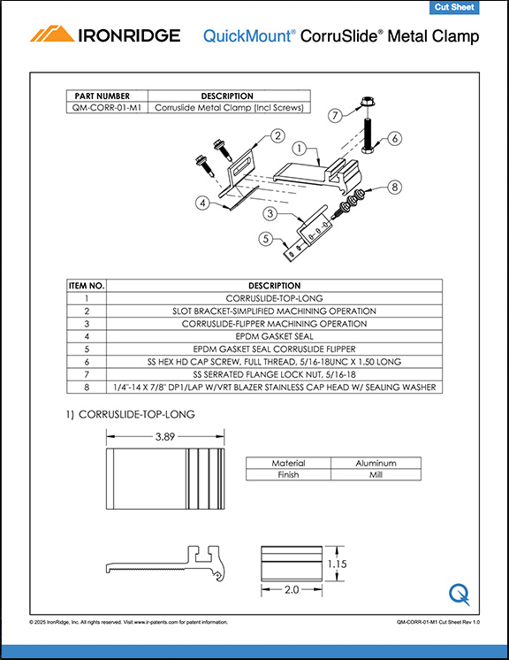 CorruSlide Cut Sheet