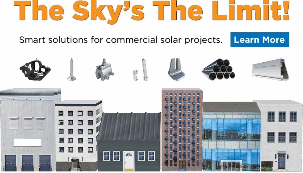 Commercial products above a cityscape.